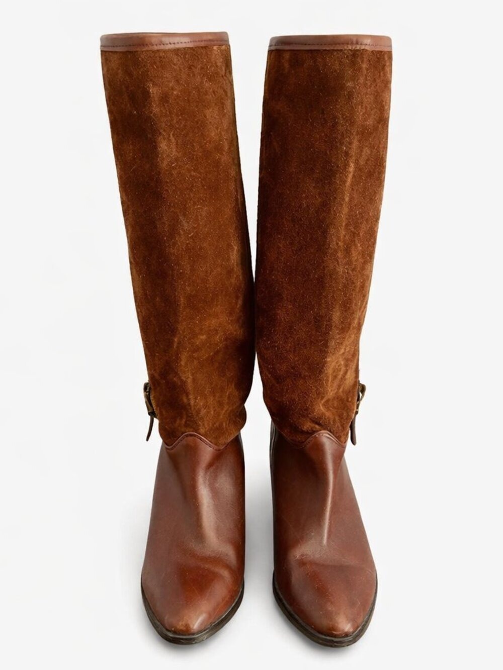 Italian Leather Suede Riding Boots Size 5.5